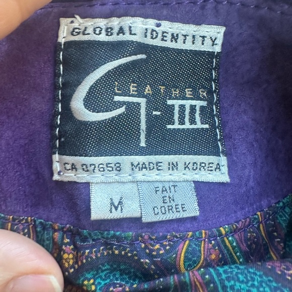 Vintage Global Identity G3 Leather Suede Blazer – Purple – Medium - Picture 6 of 7
